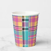 Muster farbenfroh Stilvolles Design Geometric Vint Pappbecher (Links)