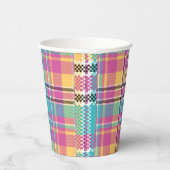 Muster farbenfroh Stilvolles Design Geometric Vint Pappbecher (Rechts)