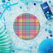 Muster farbenfroh Stilvolles Design Geometric Vint Pappteller (Party)