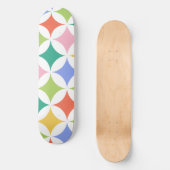 Muster-farbige Abstrakte geometrische Kreise Skateboard (Vorderseite)