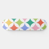 Muster-farbige Abstrakte geometrische Kreise Skateboard (Horizontal)