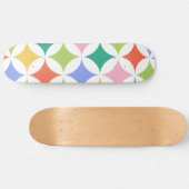 Muster-farbige Abstrakte geometrische Kreise Skateboard (Horizontal)