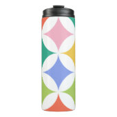 Muster-farbige Abstrakte geometrische Kreise Thermosbecher (Vorderseite)
