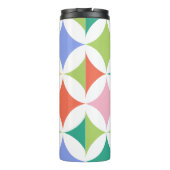 Muster-farbige Abstrakte geometrische Kreise Thermosbecher (Rückseite)