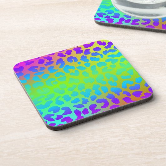 Muster farbige Inspiration Retro Niedlich Getränkeuntersetzer (Linke Seite)