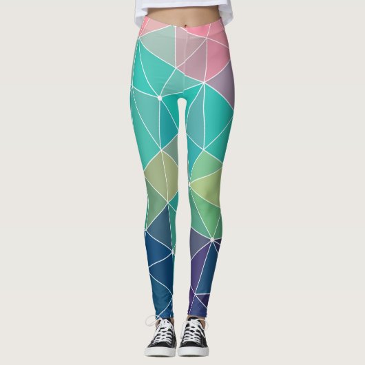 Muster farbige Inspiration Retro Niedlich Leggings (Vorderseite)