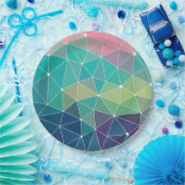 Muster farbige Inspiration Retro Niedlich Pappteller (Party)