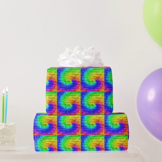 Muster farbige Inspiration Retro Sommer Geschenkpapier (Partygeschenke)