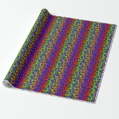 Muster farbige Inspiration Retro Tiger Geschenkpapier (Ungerollt)