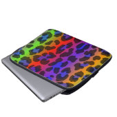 Muster farbige Inspiration Retro Tiger Laptopschutzhülle (Vorne Knopf)