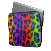 Muster farbige Inspiration Retro Tiger Laptopschutzhülle (Vorderseite Links)