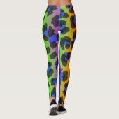 Muster farbige Inspiration Retro Tiger Leggings (Rückseite)