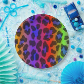 Muster farbige Inspiration Retro Tiger Pappteller (Party)