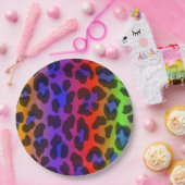 Muster farbige Inspiration Retro Tiger Pappteller (Party)