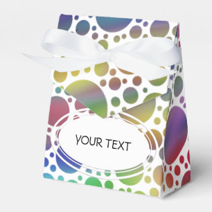 Muster - farbige Punkte + Ihr Text u. backgr. Geschenkschachtel
