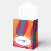 Muster - farbige Wellen + Text Geschenkschachtel (Geöffnet)