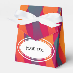 Muster - farbige Wellen + Text Geschenkschachtel