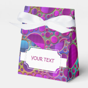 Muster - farbiges Punktgitter + Text & Backgr. Geschenkschachtel