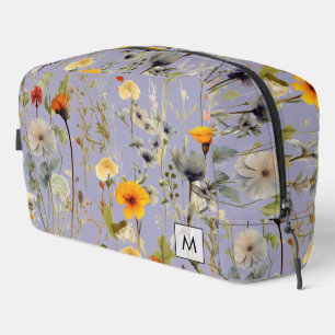 Muster Feminine Monogramm Vintag getrocknete Blume Waschbeutel