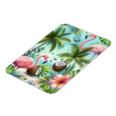 Muster Flamingos & Coconuts Magnet (Linke Seite)