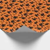 Muster fliegender Hexen Geschenkpapier (Ecke)