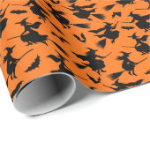 Muster fliegender Hexen Geschenkpapier (Rolleneckpunkt)