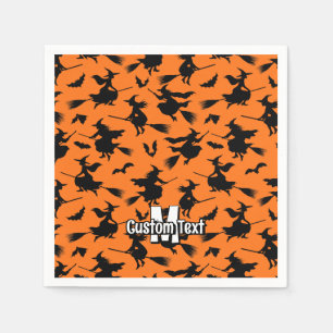 Muster fliegender Hexen Serviette