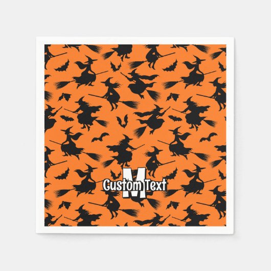 Muster fliegender Hexen Serviette (Vorderseite)
