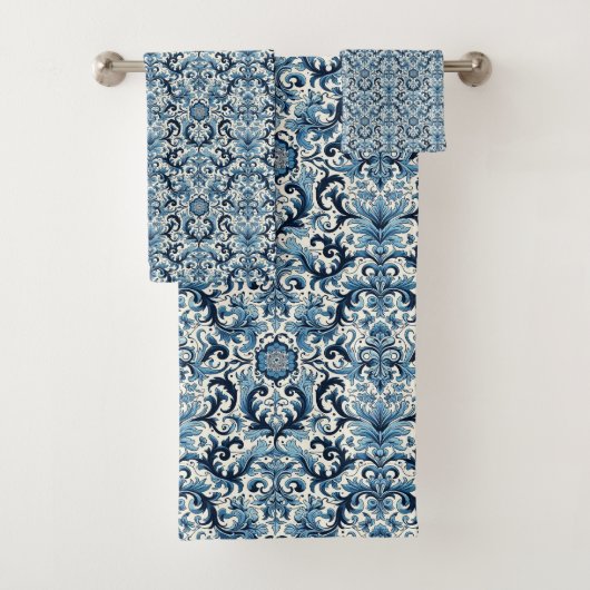 Muster Floral Azulejo Badhandtuch Set (Insitu)