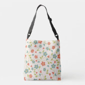 Muster Floral Crossbody Bag Tragetaschen Mit Langen Trägern (Rückseite)