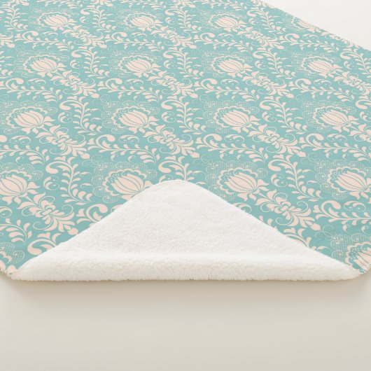 Muster Floral/Damast Sherpadecke (3/4)