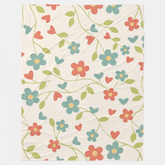 Muster Floral Fleece Blanket (Vorderseite)
