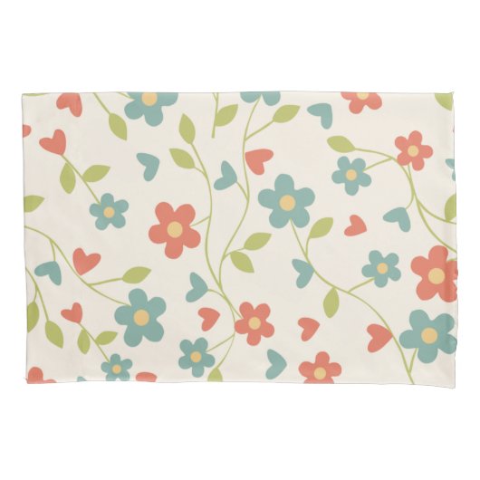 Muster Floral Pillow Case Kissenbezug (Vorderseite)