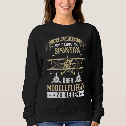 Muster-Flugzeugmodell Muster-Gebäude Sweatshirt (Vorderseite)