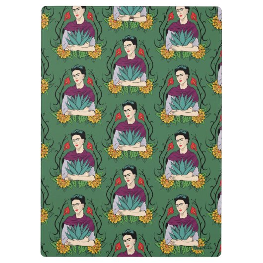 Muster Frida Kahlos | MI Mexiko Lindo Klemmbrett (Rückseite)