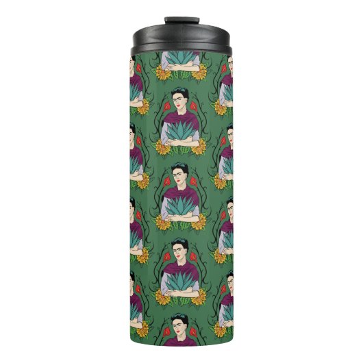 Muster Frida Kahlos | MI Mexiko Lindo Thermosbecher (Vorderseite)