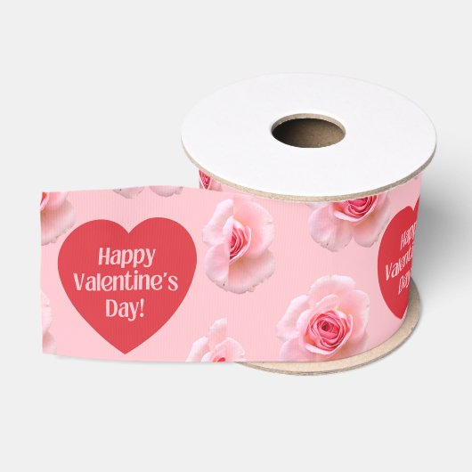 Muster Frohes Valentinstag 2023 Hintergrund Ripsband (Spule)