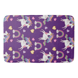 Muster Funny Unicorn Magic Horn Niedlich Badematte