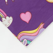 Muster Funny Unicorn Magic Horn Niedlich Fleecedecke (Ecke)