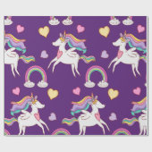 Muster Funny Unicorn Magic Horn Niedlich Geschenkpapier (Flach)