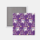 Muster Funny Unicorn Magic Horn Niedlich Magnet (Vorderseite/Rückseite)