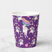 Muster Funny Unicorn Magic Horn Niedlich Pappbecher (Links)