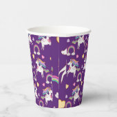 Muster Funny Unicorn Magic Horn Niedlich Pappbecher (Rechts)