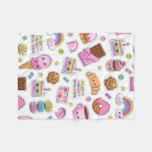 Muster Funny Unicorn Magic Rainbow Niedlich Fleecedecke (Vorderseite (Horizontal))