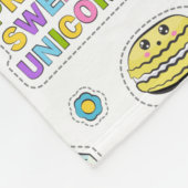 Muster Funny Unicorn Magic Rainbow Niedlich Fleecedecke (Ecke)