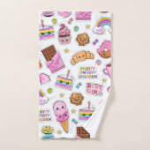 Muster Funny Unicorn Magic Rainbow Niedlich Handtuch (Handtuch)