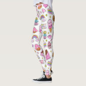 Muster Funny Unicorn Magic Rainbow Niedlich Leggings (Links)