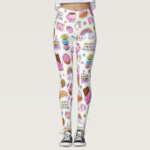 Muster Funny Unicorn Magic Rainbow Niedlich Leggings (Vorderseite)