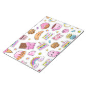 Muster Funny Unicorn Magic Rainbow Niedlich Notizblock (angewinkelt)