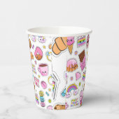 Muster Funny Unicorn Magic Rainbow Niedlich Pappbecher (Links)